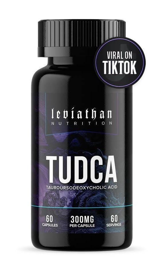 Leviathan Nutrition TUDCA Bile Salts 300mg - Tudca (Tauroursodeoxycholsyre) Supplement 60 Kapsler