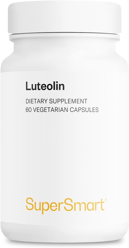 Supersmart - Luteolin 100 mg per dag (80% flavonoid) - hjerne, hukommelse & nervesystem Support Supplement: 124; Non- GMO & Gluten Free - 60 vegetariske kapsler