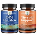 Bundle af DIM supplement til mænd med Panax Ginseng Bioperine Grapeseed & Astragalus for Prostate Sundhed og Herbal Thyroid Support Complex med L Tyrosine, Bladderwrack, Selenium & Pure Ashwagandha