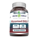 Amazing Formulas Mikronized DHEA Supplement Note 124; 50 Mg pr Serving Note 124; 180 Veggie Kapsler Note 124; Non- GMO Note 124; Gluten- Free Note 124; Lavet i USA
