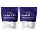 1MD Nutrition CardioFitMD - Vegan Beets Superfood Keto- Heart Health Powder - Nitrogen Oxide Supplement - Beet Root Powder for Sund Blodtryk & Cirkulation - High Fiber Drink - 30 dage (2 - Pack)