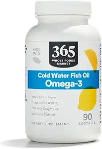 365 af Whole Foods Market, Lemon Omega-3 Softgels, 90 CT
