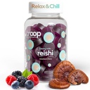 Troop Reishi Mushroom Gummies - Calming Gummies for voksne og børn - Focus Supplement for Stress, Afslapning, immunforsvar - 400mg Triple- Extrahered Fruiting Body - Blandet Berry, 60 Greve