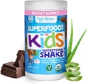 Kids Organic Super Green Powder med frugter & grøntsager - All- In- One Kids Multivitamin lavet af rigtige planter - Ingen syntetiske vitaminer, ingen fyldstoffer eller bindemidler, ingen sukker tilsat.