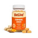 BeLive gurkemeje med sort peber & Ingefær - 500 mg gurkemeje og ingefær supplement til immunstøtte, sund hud, og mobilitet - Tropisk Arv 124; 60 Tæl