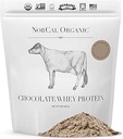 NorCal Organic Chocolate Whey Protein; 100% USA Grass- Fed, USDA Certified osv. 124; naturligt aromatiseret med rå Cacao fra California Family Farms