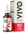 Vivo Life - Vitamin B12 Complex, høj potens sundhed supplement, Orange Flavor flydende dråber, 60ml, 60 Servere