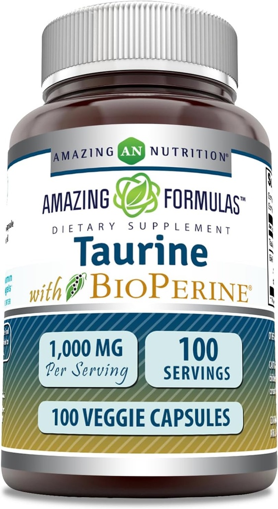 Amazing Formulas Taurine med Bioperine Supplement Note 124; 1000 Mg Per Serving