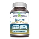 Amazing Formulas Taurine with Bioperine 1000 Mg | Veggie Capsules Supplement | Non-GMO | Gluten-Free | Made in USA (1 Pack | 100 Count)