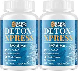 Canna rense, lever rense Detox & reparation tyggetabletter, mælk tidsel supplement, Fast- fungerende krop Detox til kvinder & mænd, toksin flush til lever, Nyre, fordøjelse & Metabolisme, 120 tabletter