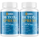 Canna rense, lever rense Detox & reparation tyggetabletter, mælk tidsel supplement, Fast- fungerende krop Detox til kvinder & mænd, toksin flush til lever, Nyre, fordøjelse & Metabolisme, 120 tabletter