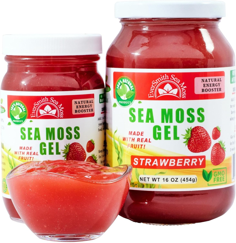 Wildlavet Irish Sea Moss Gel MSD 124; Lavet i USA MSD 124; Rich in Vitamin & Minerals