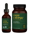 Global Healing Center - Leversundhed & CoQ10 & BioPQQ med Shilajit Kit - Flydende dråber til sund blodgennemstrømning, Vein Circulation & Advanced Heart, Brain Support for Concentration & Focus
