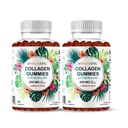 Vitamin 2 Pakker Hydrolyseret Collagen Gummies med C-vitamin, zink og biotin, 200 mg - 60 Gummies (Total 120 Tæl)