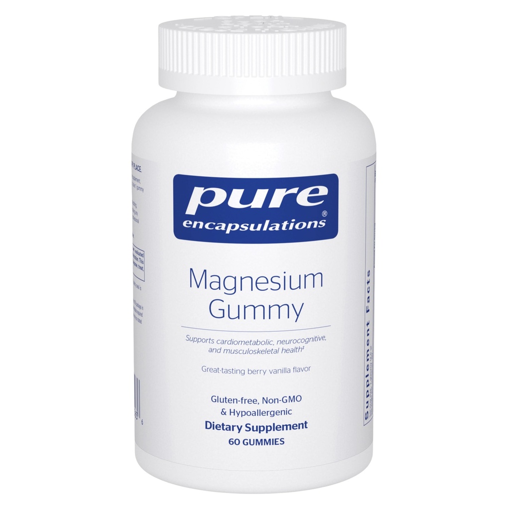 Pure indkapslinger Magnesium Gummy - Magnesium Citrate - Understøtter hjerte sundhed & afslapning * - for børn og voksne - Vegan & < 0,5g Sukker pr Gummy - 60 Gummies