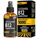 Vitamin B12 Sublingual Spray 5000 mcg - Vegan Methylcobalamin Liquid B12 Boost Energy, Mood & Brain Health - Glutenfri, ikke-GMO B12 Spray til mænd og kvinder - Easy Dosering (5000 mcg i 10 sprays)