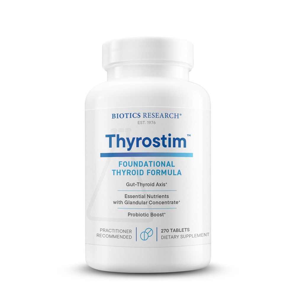 Bioteknik Forskning Thyrostim ™ - Endokrine & thyreoidea Støtte til kvinder & men- supplement Balance Thyroidea Hormon, Understøtter Thyroidea Gland, Boost Metabolisme, Aid fordøjelse & Nervesystemet - 270 tabletter