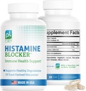 DAO Kosttilskud Histamine Blocker - Advanced DAO Enzyme Formel og C-vitamin til Histamine Digest & Intolerance Support - Diaminoxidase DAO supplement, 30 kapsler