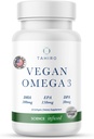 TAHIRO Vegan Omega-3 Softgels - Plant- baseret tillæg med DPA, DHA & EPA - Næringsstoffer til mænd, kvinder og gravide kvinder - Understøtter hjerne sundhed - Prenatal & fælles kosttilskud, 1000 mg