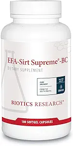 Biotics Research EFA-SIRT Supreme-BC EPA, DHA, GLA from Black Currant Seed Oil, Natural Mixed Tocopherols Cardiovascular Health Joint Comfort and Flexibility, 180 softgel Capsules