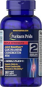 Puritans Pride Glucosamin Chondroitin MSM Tablets, 2 per dag formel