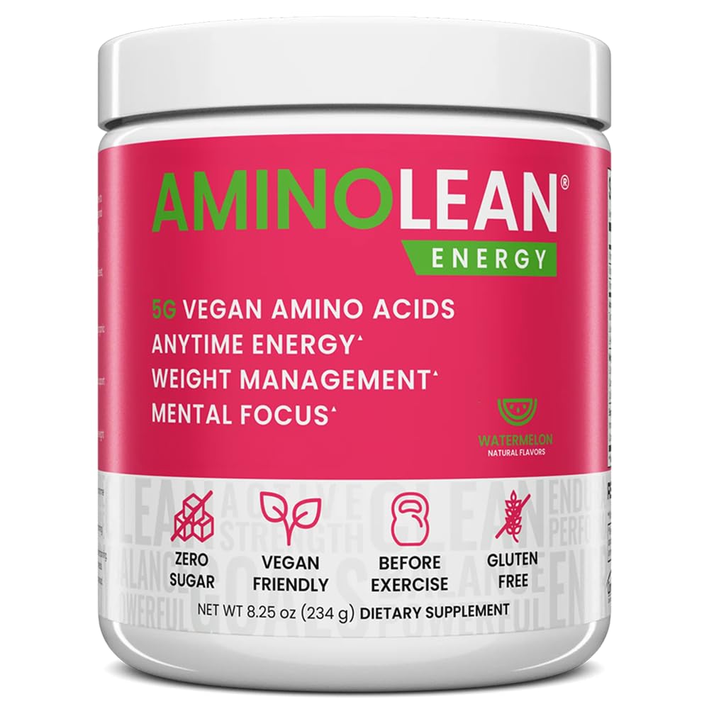 RSP Nutrition AminoLean Pre Workout Powder, Amino Energi & Vægt Management med BCAA Aminosyrer & Naturlig Koffein, Fortræning Boost til mænd og kvinder, 30 Serv