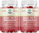 Keto ACV Gummies for Advanced Metabolisme Support with Mother - Sugar Free ACV Keto Gummies for Body Cleanse og Detox - Apple Cider Vincious Detox supplement til kvinder og mænd - 120 Chews x2