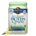 Have of Life Raw Organic Protein & Greens Vanilla - Vegansk Protein Powder for kvinder og mænd, Plante og Pea Proteiner, Grønne & Probiotika, Gluten Free Low Carb Shake Made without Dairy 20 Servering