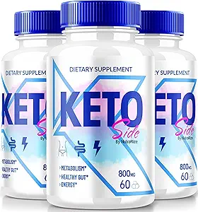 (3 Pack) Keto side kapsler, Premium supplement til støtte aktiv livsstil, All- Natural Keto støtte til at opnå Fit og sund krop, KetoSide Detox piller anmeldelser (180 kapsler)