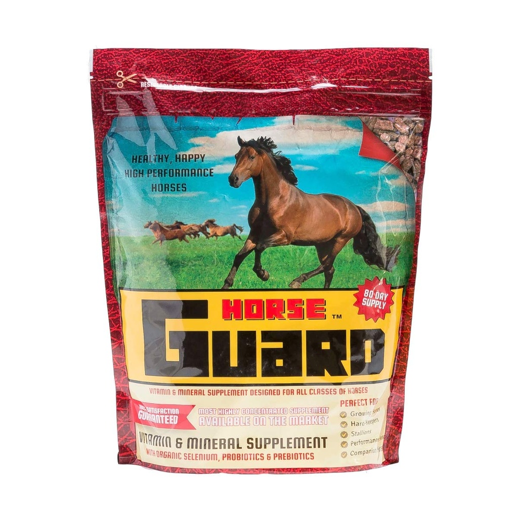 Horse Guard 10 LB, Equine Vitamin Mineral supplement med organisk Selen & E