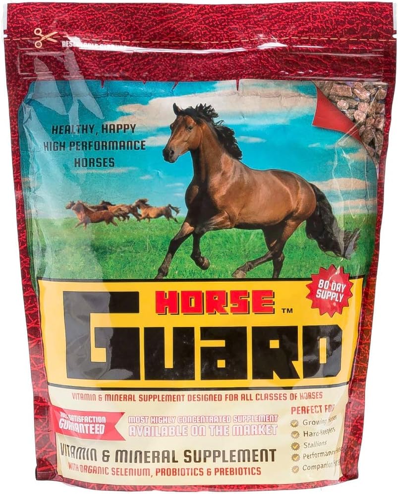 Horse Guard 10 LB, Equine Vitamin Mineral supplement med organisk Selen & E