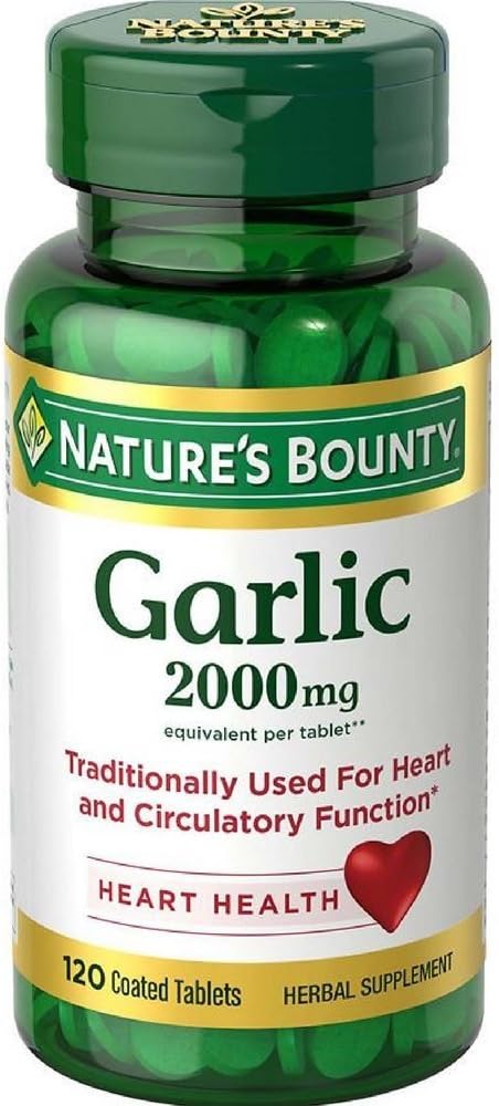 Nature 's Bounty, (5 Pack) Hvidløg, 2000 mg, 120 overtrukne tabletter