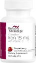 Bariatric Advantage Iron 18 mg with Vitamin C Chewable - Strawberry - 30 Tablets