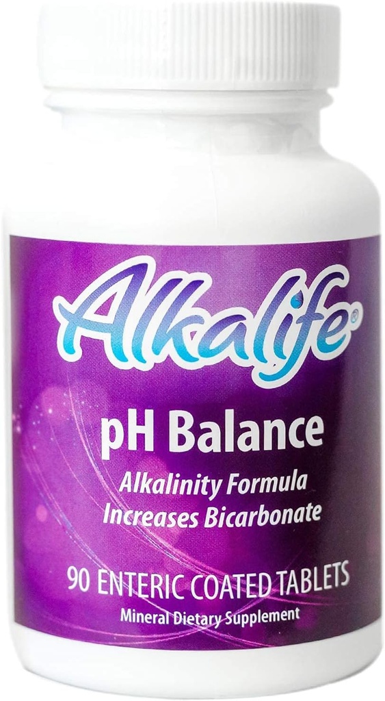 Alkalife pH Balance Tabletterne er 124; De første patenterede tabletter, der neutraliserer syre & Balance pH for immunforsvar, Peak Performance, Detox, Samlet Wellness - 90 stykker