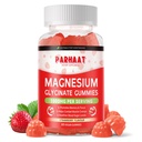 Magnesium Glycinate Gummies - Sugar Free Magnesium Potassium Supplement with Vitamin D, B6, CoQ10 for Calm Mood & Sleep Support - 60 Strawberry Chews