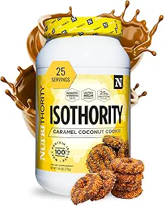 Nuthority Isothority Whey Protein Isolate, Churro, 2 LB - Ultra Absorbable Forgrenet Chain Aminosyrer (BCAA) Pulver med 25 g Protein Per Servering, Lav Carb - Build Muscle & Accelerate Inddrivelse
