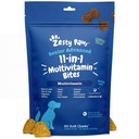 Zesess Paws Senior Hund Multivitamin Treats - Glucosamin til hunde + fordøjelsesenzymer & probiotika - Korn fri Hund vitaminer og kosttilskud til hud & Coat + immunsundhed kylling - Advanced - 60ct