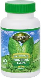 Youngevity Ultimate Mineral Caps ™ - 70 + Essential Full Spectrum Trace Minerals - Nutrient- Dense, Afledt fra Humic & Aquamin Seaweed (64 Capsule - 2 Pack)
