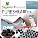 Natural Pure Shilajit Tablets Analog Raw Resin Mumiyo Dry Drops 60 Tablets - 200mg 100% Himalayan Supplement med 85 + Trace Minerals for Energy & Metabolisme, immunforsvar - Ideel til mænd og kvinder