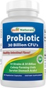 Bedste Naturals Probiotiske 10 Stammer & 30 Millioner CFU Intestinal Flora, 60 Veggie Kapsler (60 Greve (pakke med 1))
