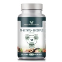 Tri- Methyl + B Complex Methylerede B-vitaminer - Fuld Spectrum Methyl B Complex Vitamin Supplement til MTHFR Støtte med aktive former af B12 Methylcobalamin, Adenosylcobalamin og Methylfolat