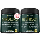Bundle 6in1 Mælkebøtte tillæg & 6in1 Beet Root Kapsler - Støtte fordøjelse, immunforsvar og hjerte sundhed