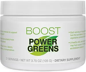 BODi Power Green Boost - for kvinder & mænd - Superfood supplement med Phytonutrients fra Spinach, Chlorella, Cuckumber, Kale, Selleri & Matcha - Ingen kunstige farver eller flavors, 21 Serveringer