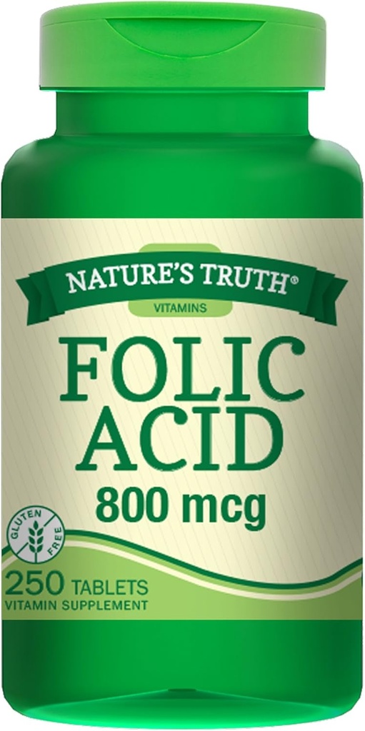 Naturens sandhed Folinsyre 800 Mcg 250 Tabs, 250 Greve (pakke med 3)