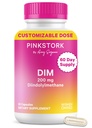 Pink Stork DIM tillæg for kvinder - Østrogen og Hormon Balance for menopause, Perimenopause & PMS - DIM 200 mg Plus BioPerine for Mood Support - 60 dages forsyning