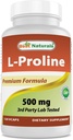 Bedste Naturals L- prolin Aminosyre Kosttilskud 500 Mg, 120 Tæl (817716014456)