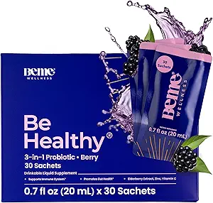 BeMe Liquid Probiotika til fordøjelsessygdomme, 3- in-1 Post, Pre og Probiotika supplement til Gut Health - 2X hurtigere absorption med Inulin, B. lactis, Totipro til at give Bloating Relief for kvinder