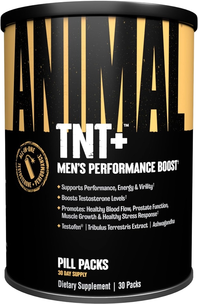 Animal TNT + - Herre Support, Prostate Support, Adaptogen & Stress Support, Nitrogen Oxide