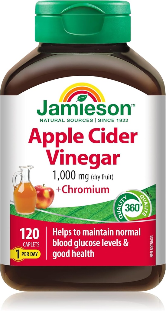 Jamieson Apple Cider Vinciate & Chrom, 120 caplets