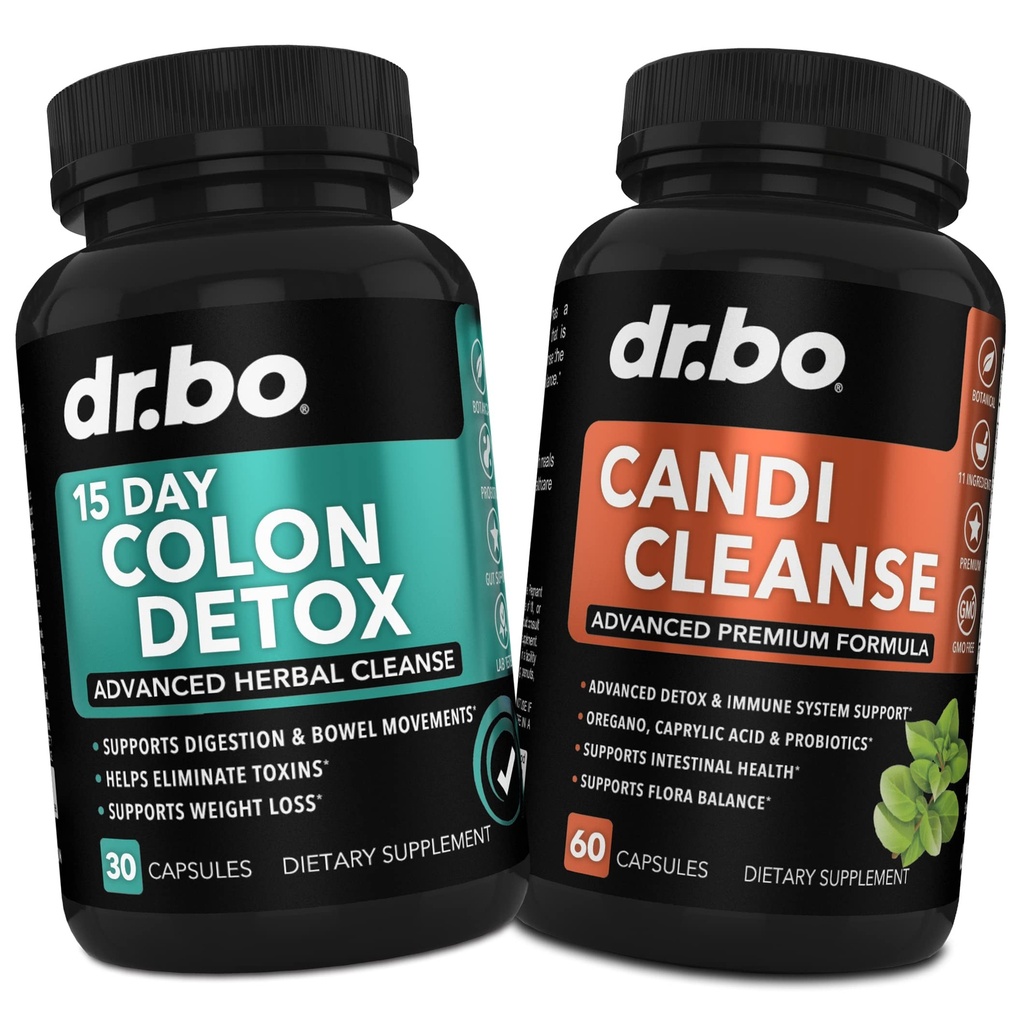 Colon Candi Cleanse Detox Support - Anti Overvækst & 15 dag Intestinal Cleanse Pills & Probiotic - Balance Control & hurtigt fungerende naturlige Laxative for Forstoppelse Relief - Tågebevægelse Gut sundhed